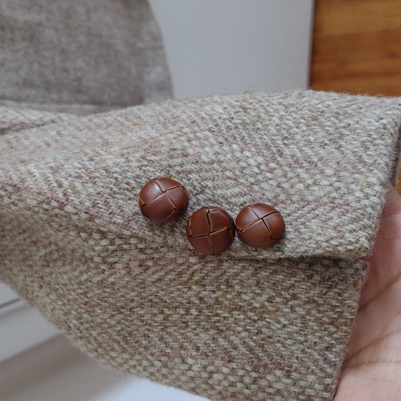 Vintage John Alexander Harris Tweed Woven Sports Coat Scottish Wool - Picture 5 of 13